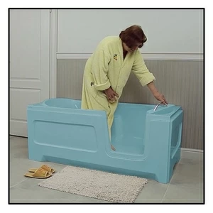 Ванна с дверцей Akcjum Relax 150-80-RH-G лежачая правосторонняя голубая