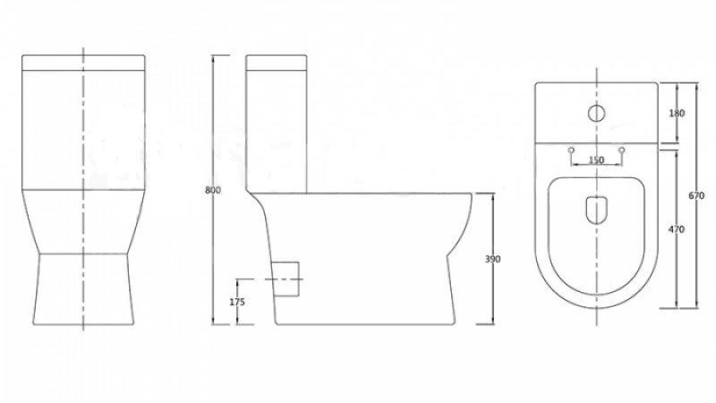 NC4445 Напольный унитаз SSWW NC - Вид №1