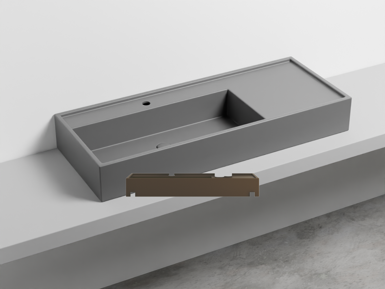 PNLA115-CA Керамическая раковина на одно отверстие 115 cielo Plinio Ceramica Cielo