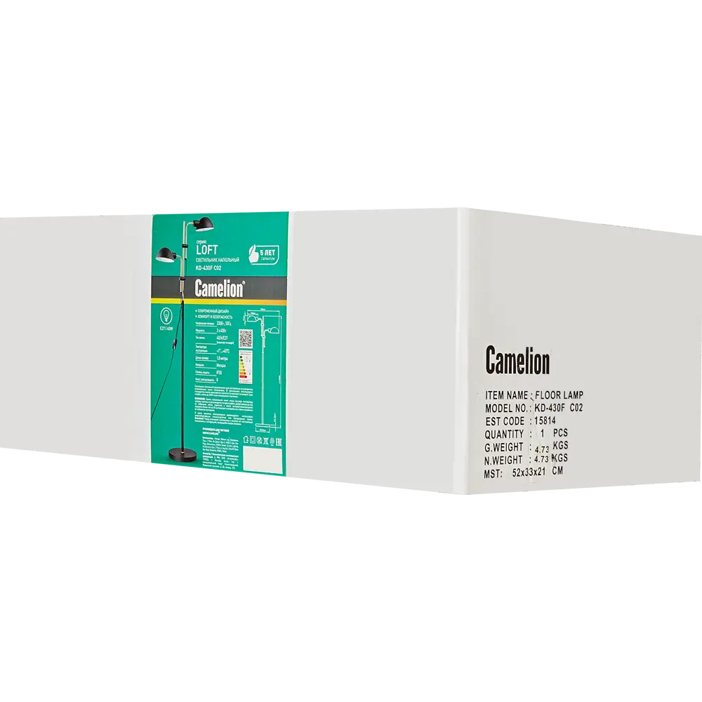 Торшер Camelion Grace — современный напольный светильник с двумя плафонами 89413699 STLM-1578522 - Вид №8