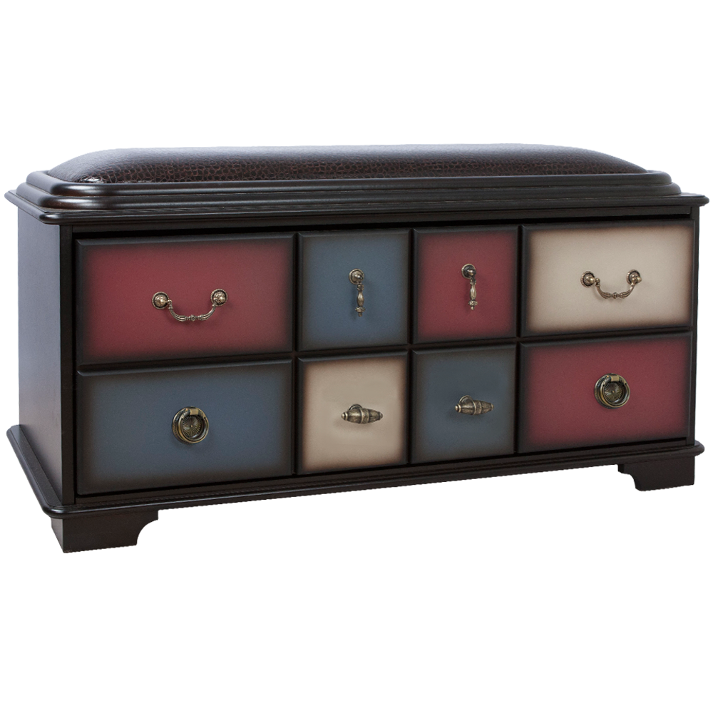 11532 Банкетка с ящиком Пандора 2 Орех Mix BOGACHO 4627139502876 - Вид №1