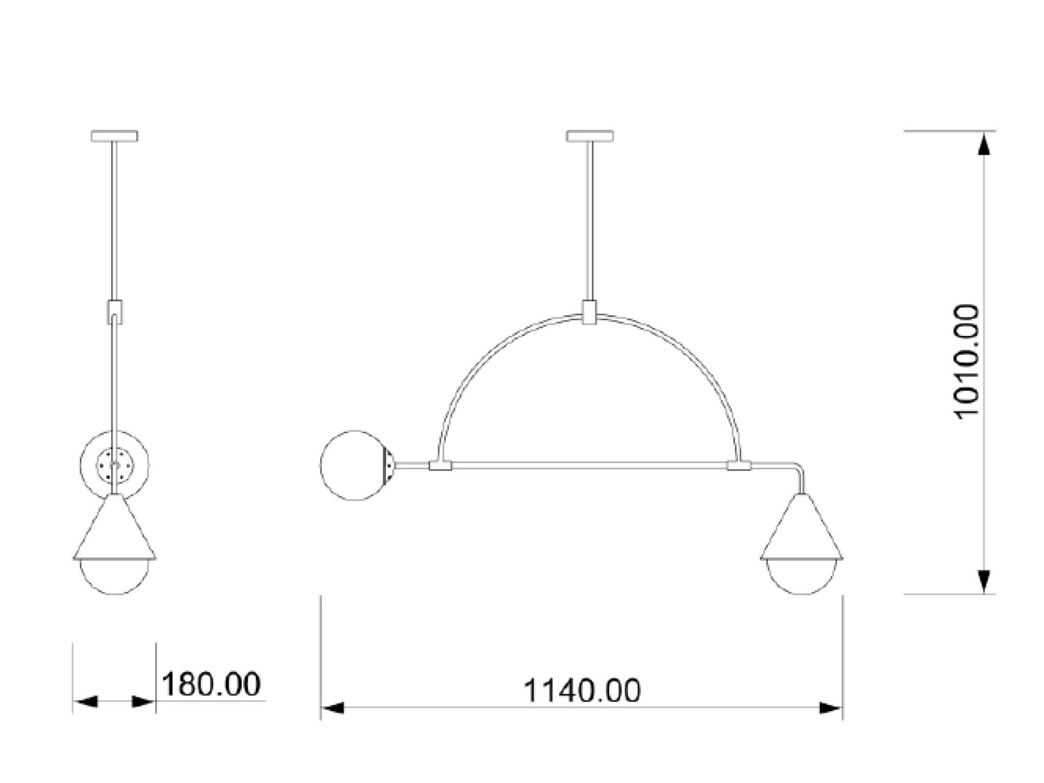 Светодиодный подвесной светильник из латуни и стекла Lampex Italiana LEONARDO ARCH-00031296 - Вид №2