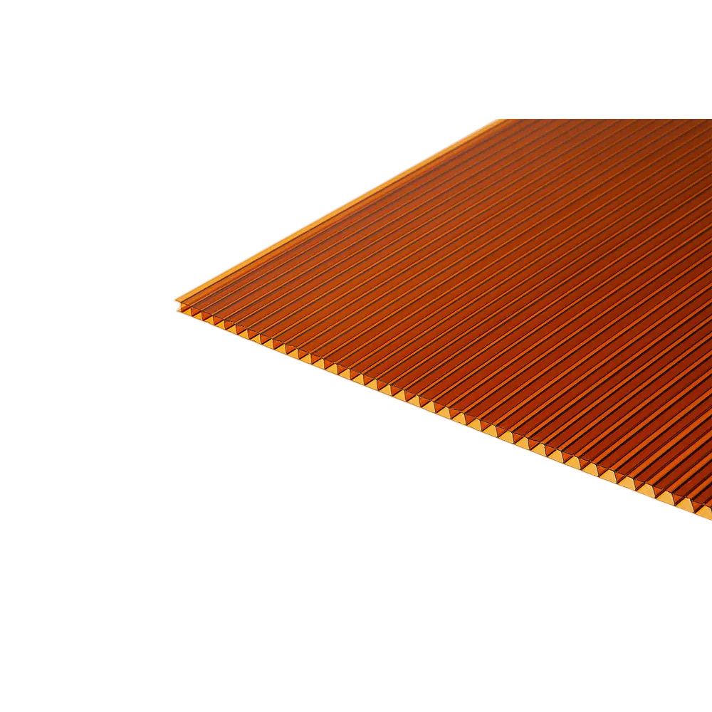 Поликарбонат сотовый 10 мм 2.1x3 м Киви янтарный STLM-2090484