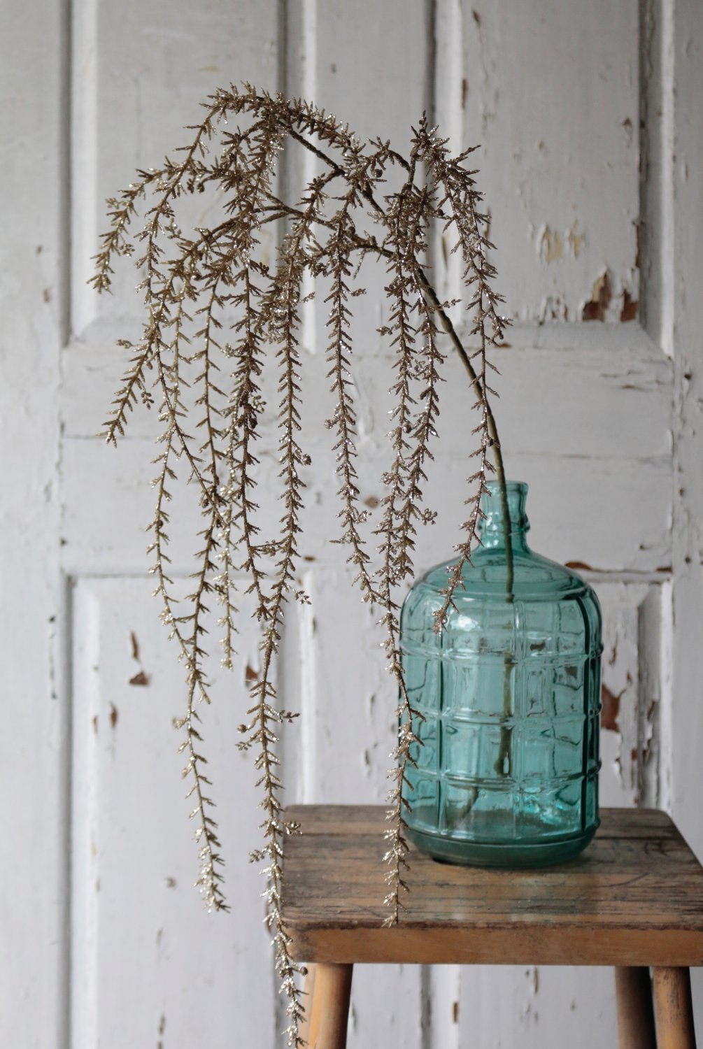 1707 331 a3 Вешалка для искусственного декора с глиттером, 120 см, золото H-andreas  - Вид №1