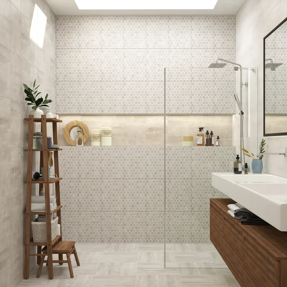 Плитка настенная Керамин Вайоминг 7 40x27.5 см 1.65 м² цвет светло-серый STLM-2160618 - Вид №5