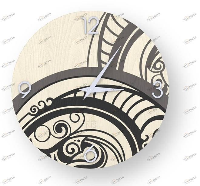 LIGNIS® Настенные часы из инкрустированного дерева Dolcevita abstract 10.001 / 10.079