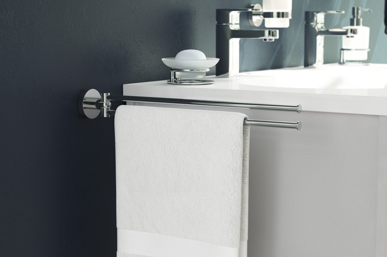 HAR 023 Держатель полотенец поворотный двойной 40 cm ARTWELLE Harmonie - Вид №2