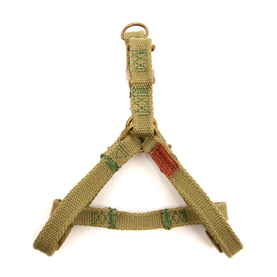 ПР0048479 Шлейка для собак Canvas 20мм (обхват 50-65см) зеленая Great&Small 