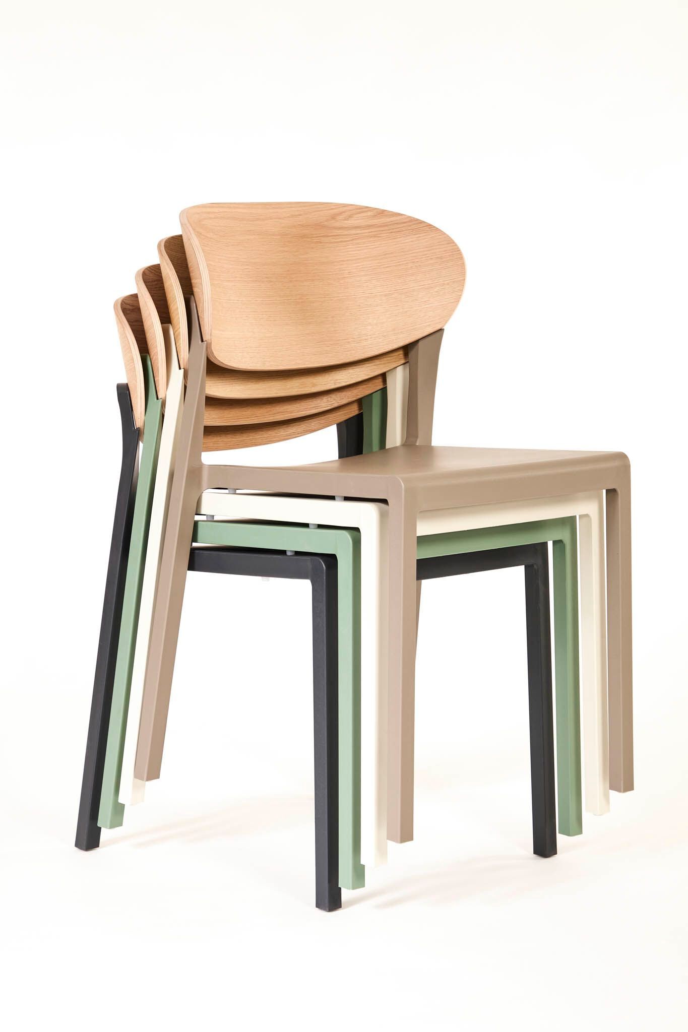 Садовый стул из полипропилена с деревянной спинкой Ezpeleta BAKE WOOD ARCH-00073360 - Вид №6