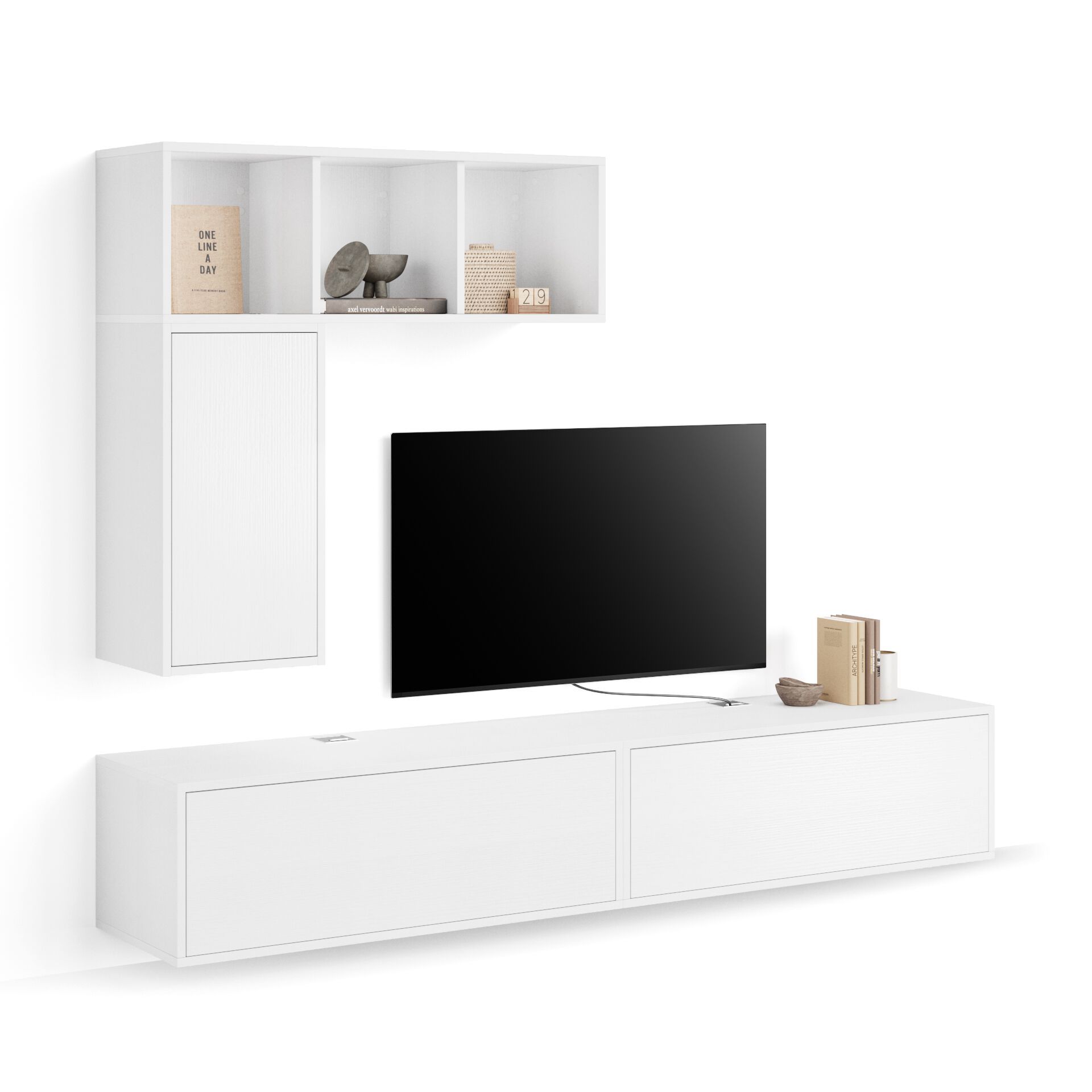 Модульная оборудованная стена установленная стеной в меламинированном Mobili Fiver IACOPO ARCH-00070420 - Вид №52