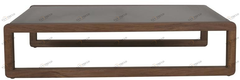 Il Giardino di Legno Прямоугольный садовый стол из дерева и стекла Dual Dual04d1