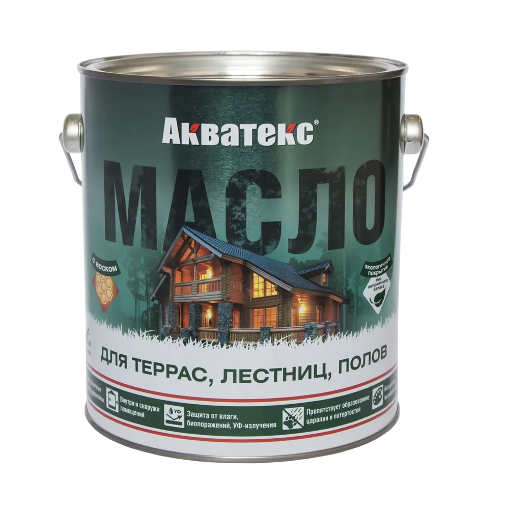 Масло для террас и лестниц Акватекс цвет прозрачный 2.5 л STLM-2073742