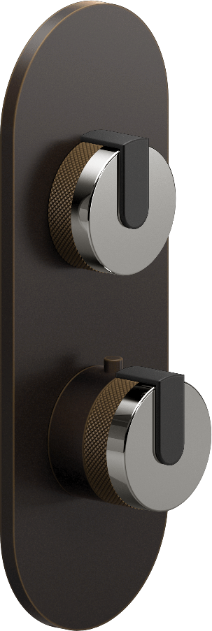 E-8026-R1PCE0-L1MBK-OB-T Планка M-Series с 2 ручками - Внешняя часть GRAFF MOD+