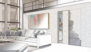 Подрамник для выдвижных раздвижных дверей