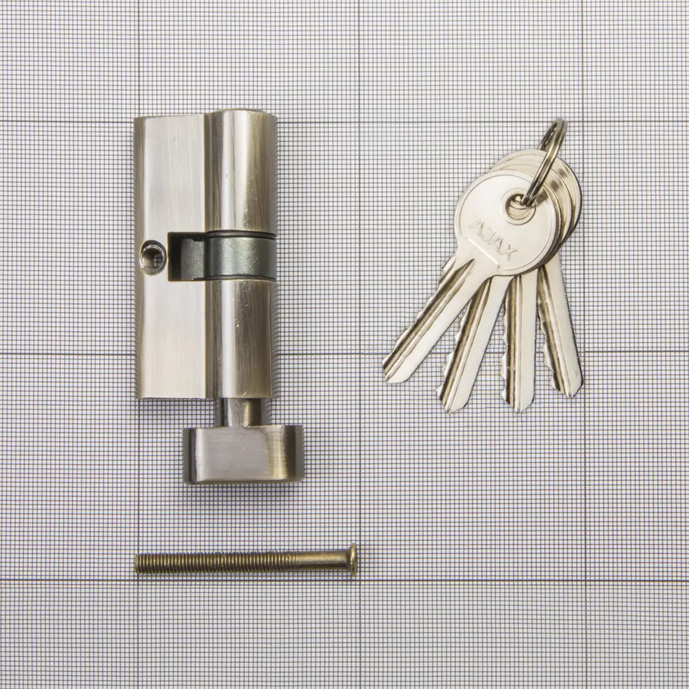 AJAX Цилиндр AX102/60 бронза - ключ-вертушка для входных дверей 83738359 STLM-0044090 - Вид №4