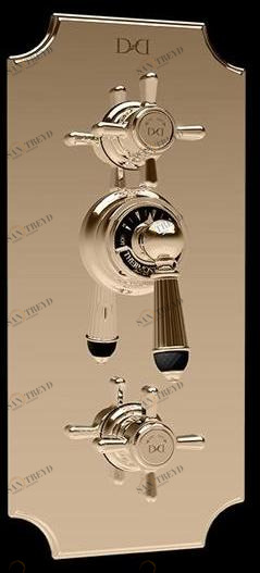 Devon&Devon Душевой набор с переключателем Black diamond Bld79ot