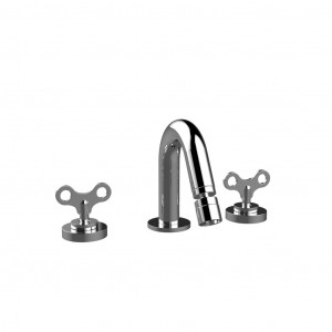 63503 Смеситель для биде на три отверстия со сливом clic-clac. Bongio Acquacarica