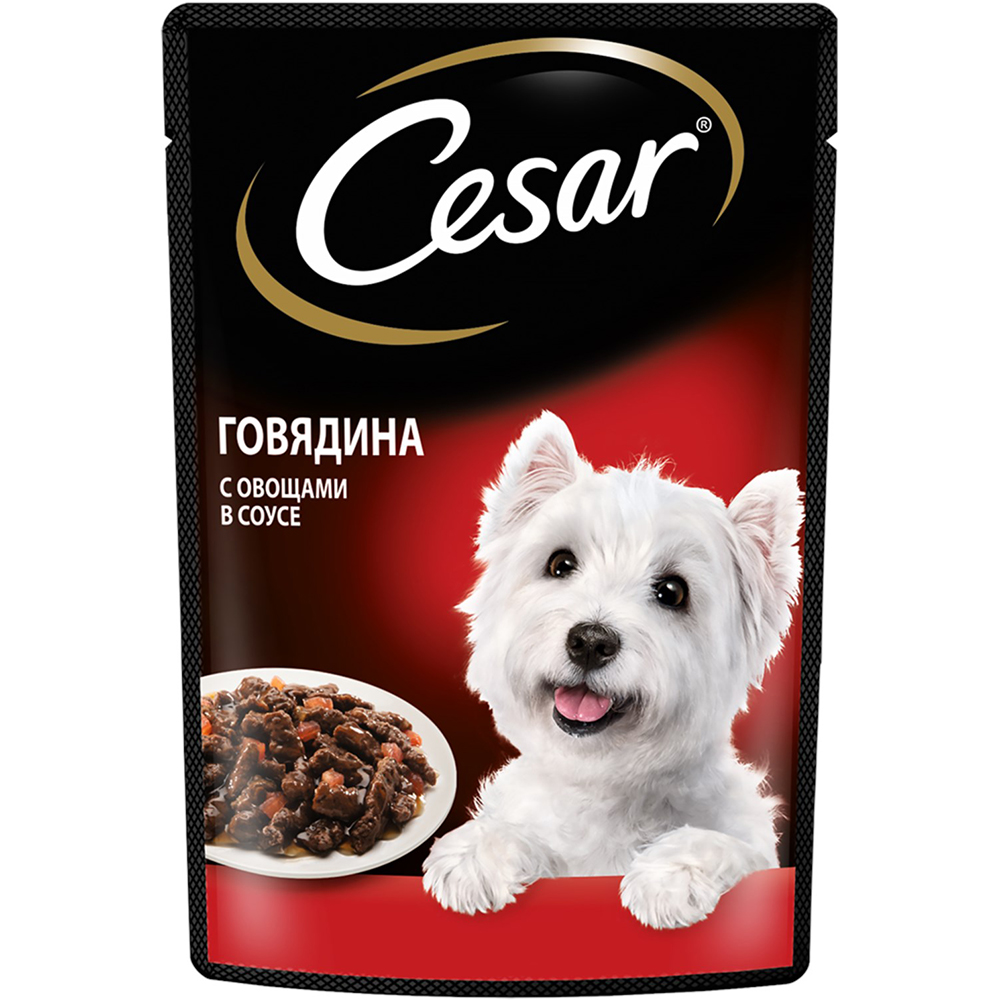 ПР0053681 Корм для собак Говядина с овощами пауч 85г Cesar 