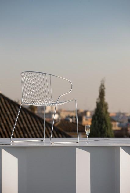 iSimar Стул с подлокотниками, штабелируемый на стальных салазках Bolonia 7207 - Вид №27