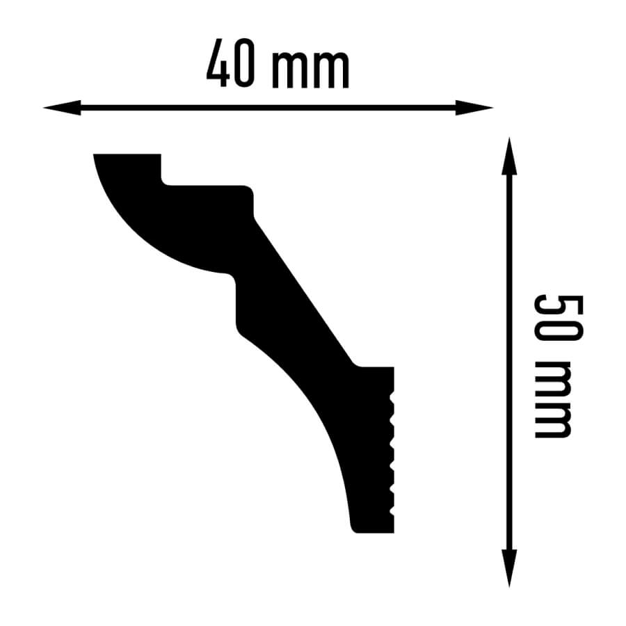 Плинтус потолочный Плинтэкс H 40/50 SC (70 шт)  - Вид №1