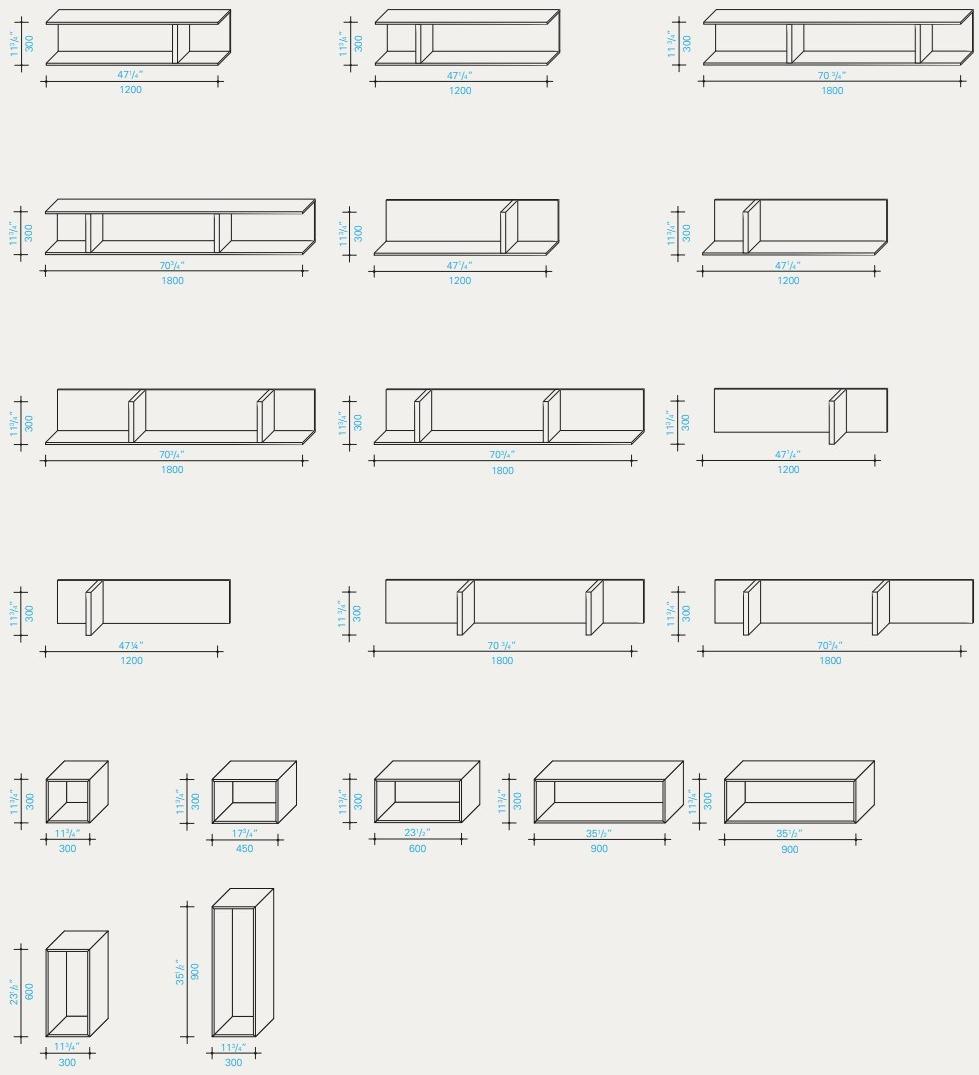 Lema Настенный модульный подвесной книжный шкаф T030 sun-id-1393029 - Вид №59