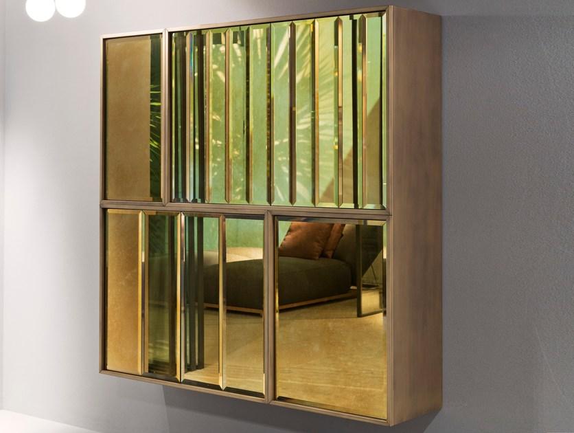 Meridiani Стенка из дерева с зеркальной дверцей Edition shine sun-id-1370690 - Вид №1