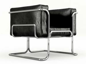 Prieto Studio Кожаное кресло с алюминиевой структурой Lotus Lot001