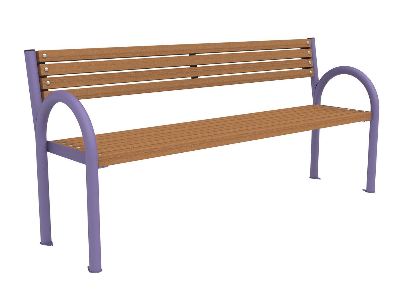 Скамья из окуме со спинкой Lazzari PARCO PRESTIGE ARCH-00009114 - Вид №1