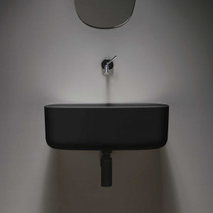 EVLABOUN Подвесная раковина настенная прямоугольная EVER Life Design  черная