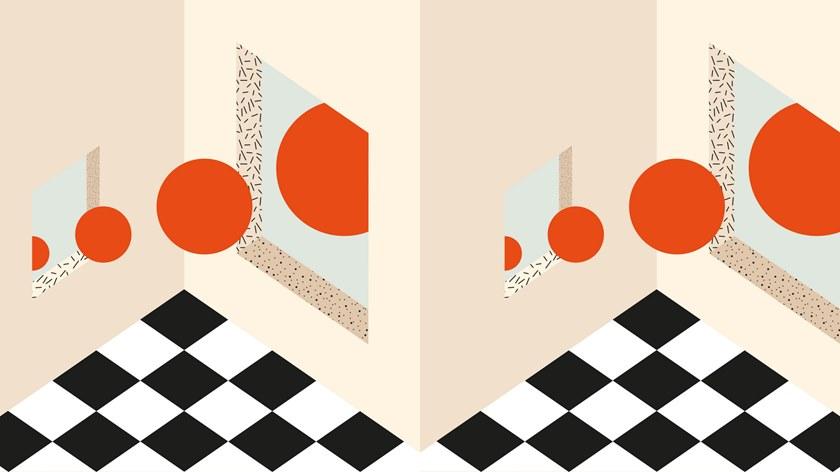 Baboon Геометрические огнестойкие виниловые обои Pattern sun-id-1411636 - Вид №1