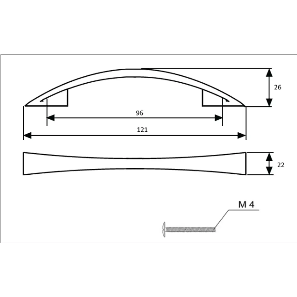 Мебельная ручка-скоба Edson 1341 матовый черный 120 мм 88110519 STLM-2185684  - Вид №5