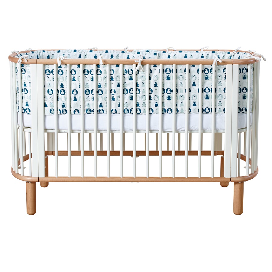 Кроватка Flexa Baby, белая с лакированными ножками, 88х145х75 см 801780195 - Вид №14