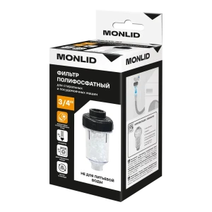 Корпус фильтра MONLID для ХВС 3/4" ВР полипропилен с засыпкой