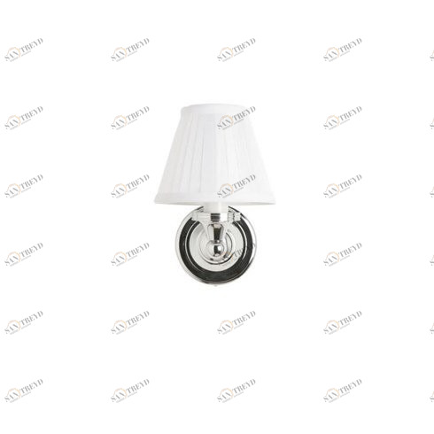 Светильник с круглым основанием и белым абажуром, ХРОМ Arcade Burlington EL/BL12/ARCBL12