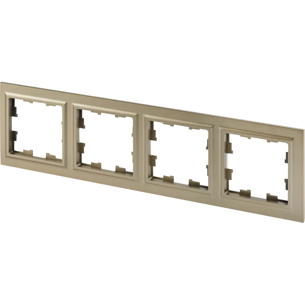 Рамка IEK Brite-4 для розеток и выключателей в цвете шампань 87761359 STLM-1106495 - Вид №2
