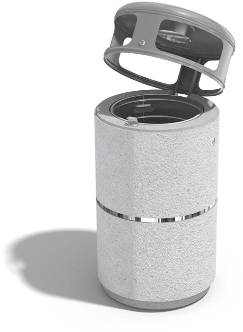 ENCHO ENCHEV - ETE Бетонный мусорный бак с крышкой для улицы sun-id-1349333 - Вид №2