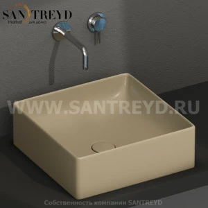 B6Q42PA Накладная раковина на столешницу  квадратная Ceramica Globo T-EDGE