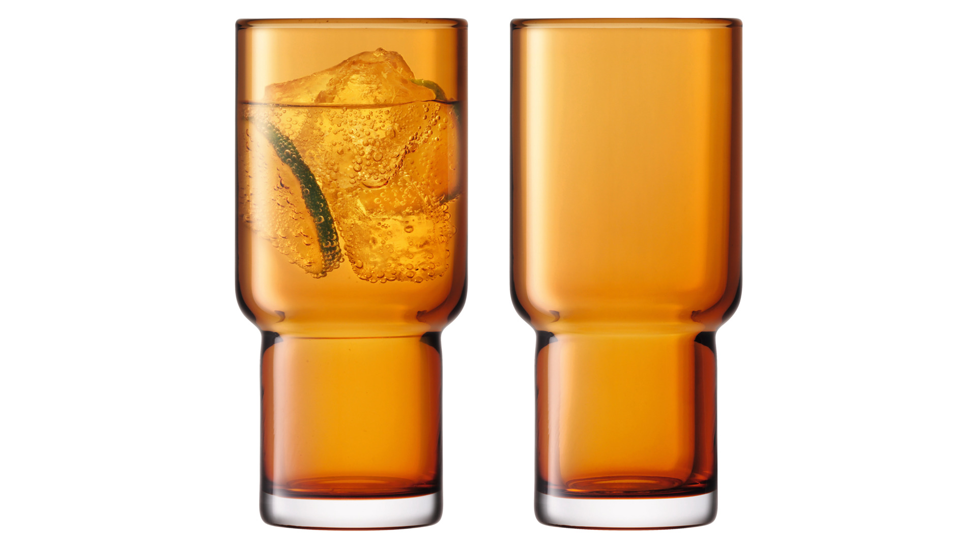 10656224 LSA International Набор стаканов LSA International, "Utility", 390мл, охра, 2шт. Стекло - Вид №1