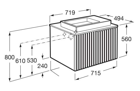 Деревянный подвесной умывальник с ящиками Roca Horizon ARCH-00099164 - Вид №14