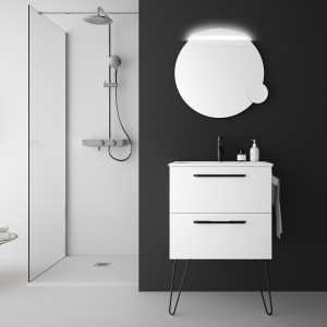 81699 SALGAR Мебель для умывальника FUSSION CHROME 600 2 ящика WHITE COTTON 598 x 540 x 450 мм Белый хлопок
