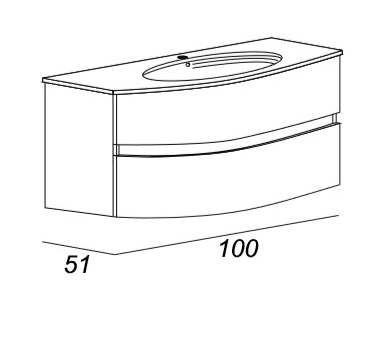 Мебель для ванной CEZARES DALILA 54712 Frassinato Bianco  - Вид №2
