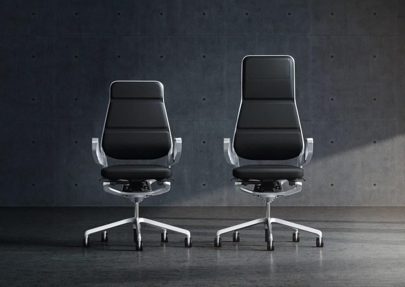 König Neurath Поворотное офисное кресло из кожи с 5 спицами Auray sun-id-1410284 - Вид №1