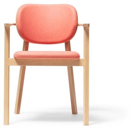 TON Стул из мягкой ткани штабелируемый с подлокотниками Santiago 02 sun-id-1425759 - Вид №2