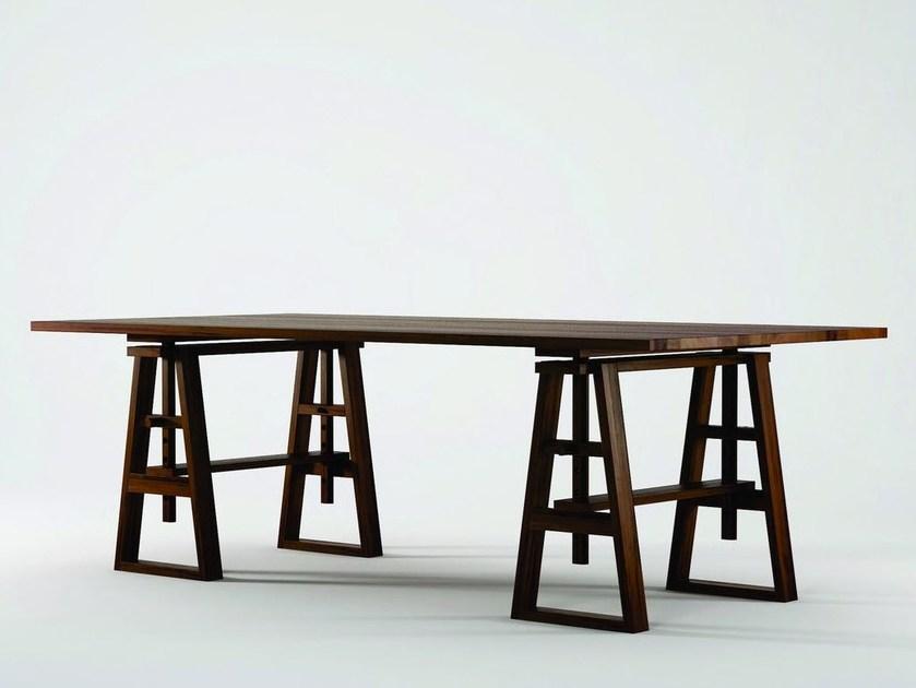 KARPENTER Прямоугольный деревянный стол Trestle sun-id-1480106 - Вид №9