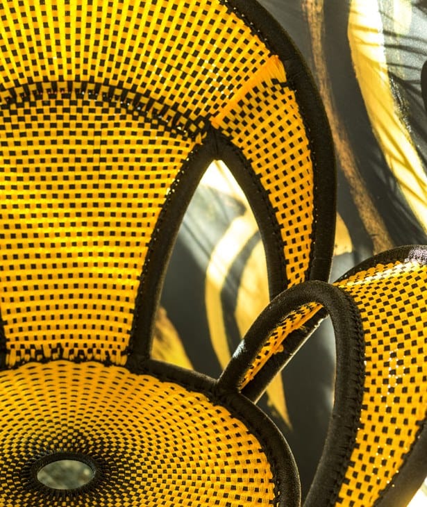 Стул с подлокотниками из плетеной полиэтиленовой проволоки MOROSO M'afrique ARCH-00008557 - Вид №2