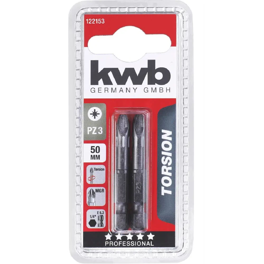 Бита KWB 122153 PZ3x50 мм, 2 шт. 89034386 STLM-2150261 Santreyd  - Вид №1