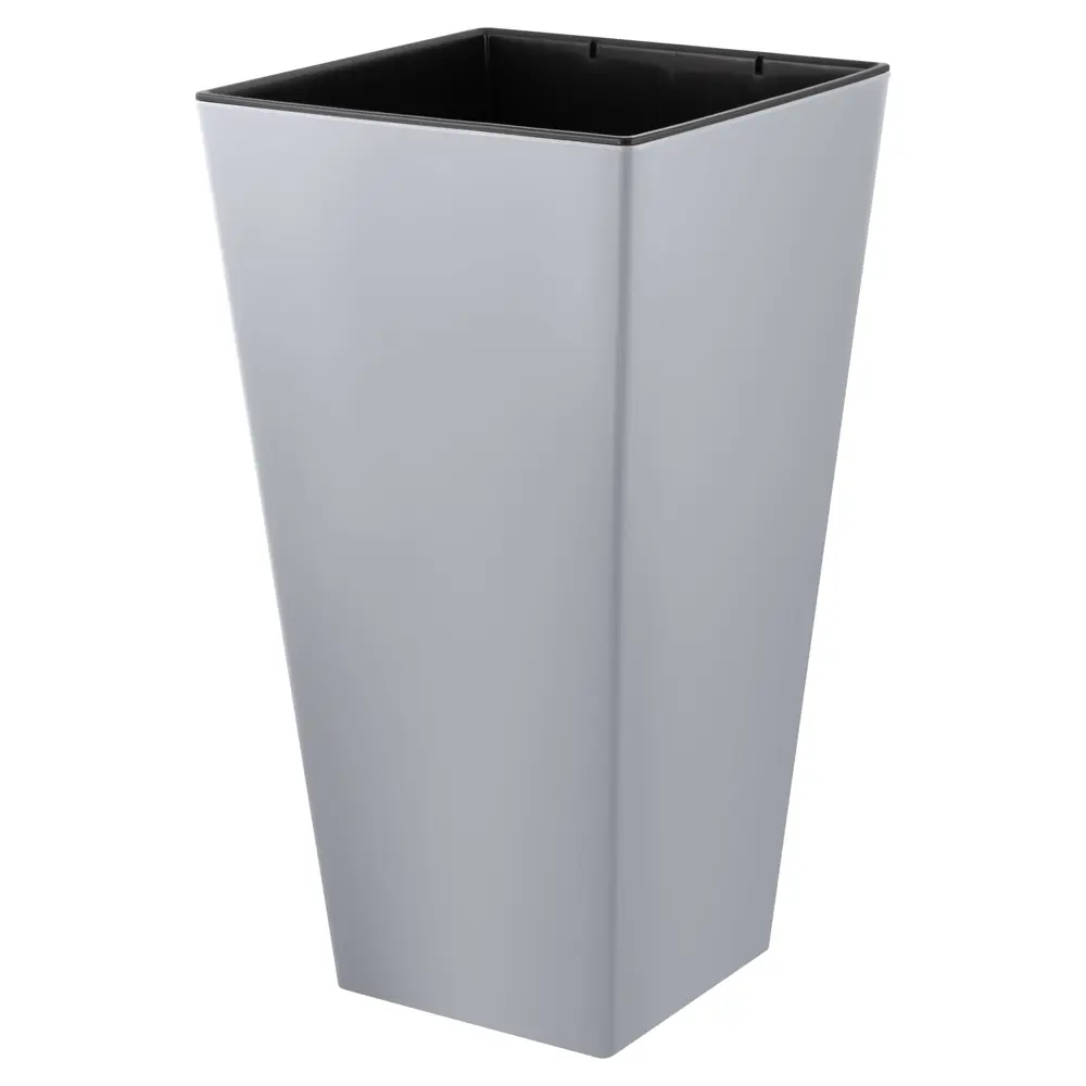 Горшок цветочный INGREEN Cube ø25 см 19.4 л пластик серый 89411078 STLM-1576970