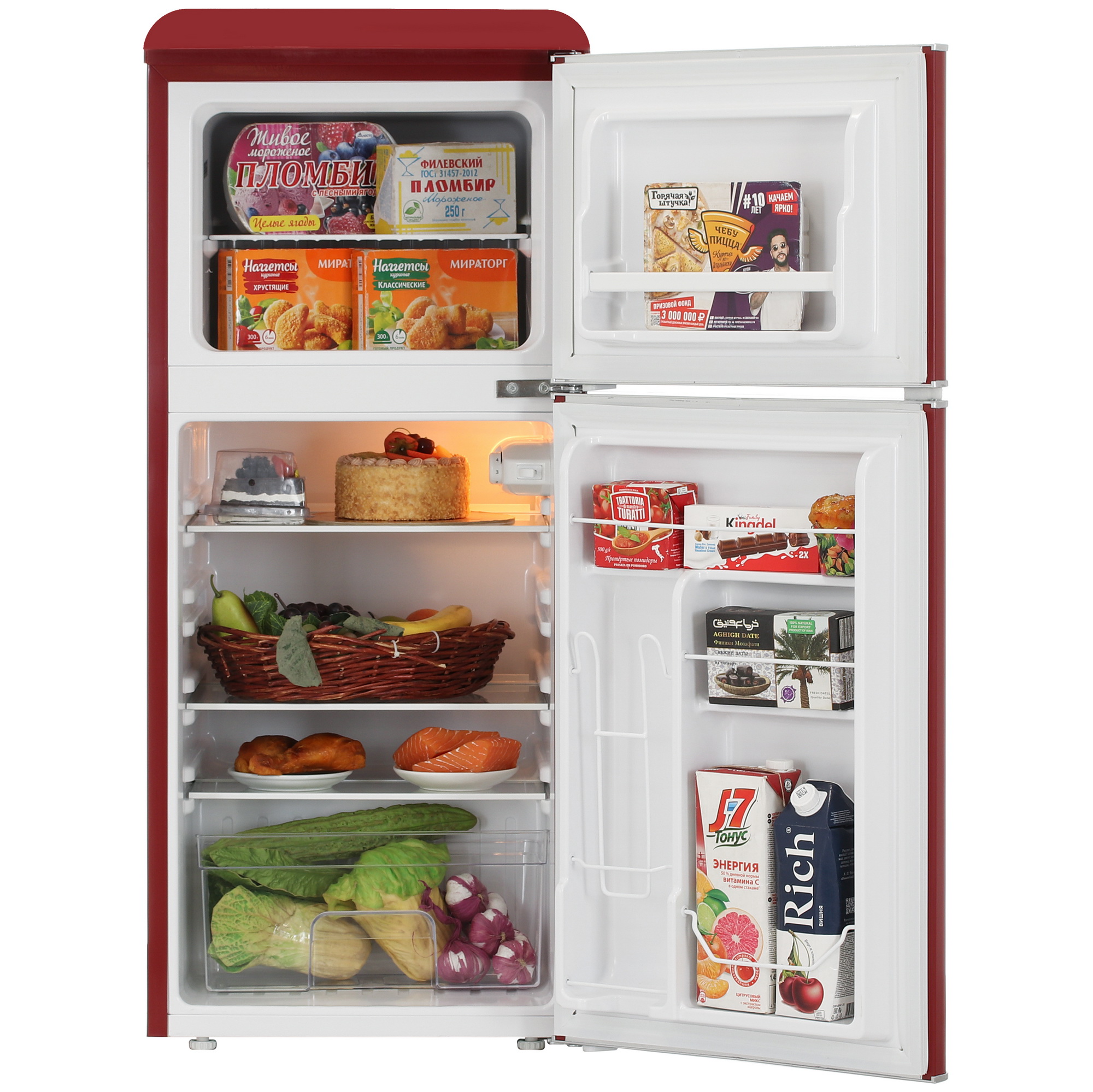 9057385 Холодильник компактный   Tesler RT-132 красный STDN-0002526 - Вид №5