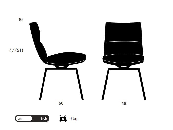 Мягкий стул с крестообразной рамой KFF Faye ARCH-00105299 - Вид №5