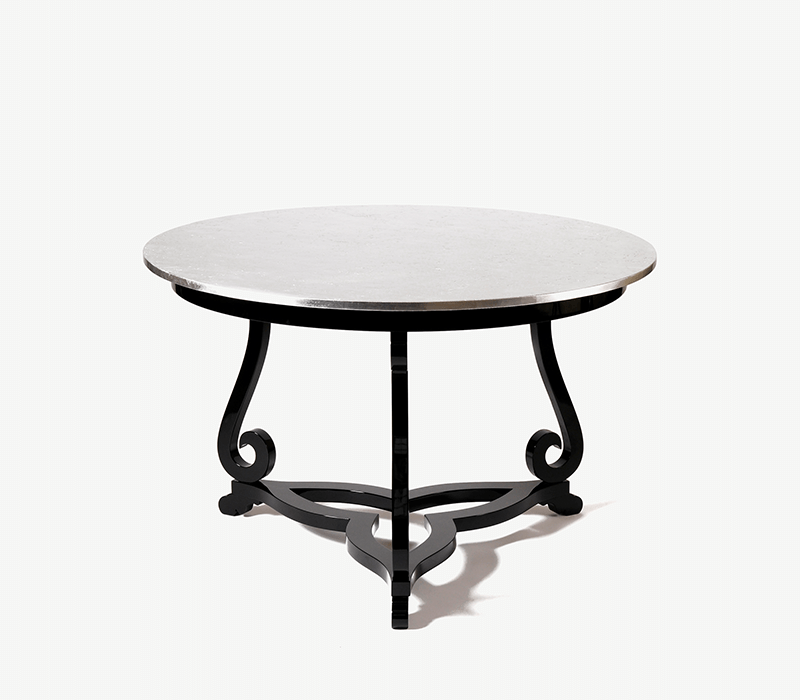 0-266 Серебряный стол на пьедестале Flourish  Boca Do Lobo 